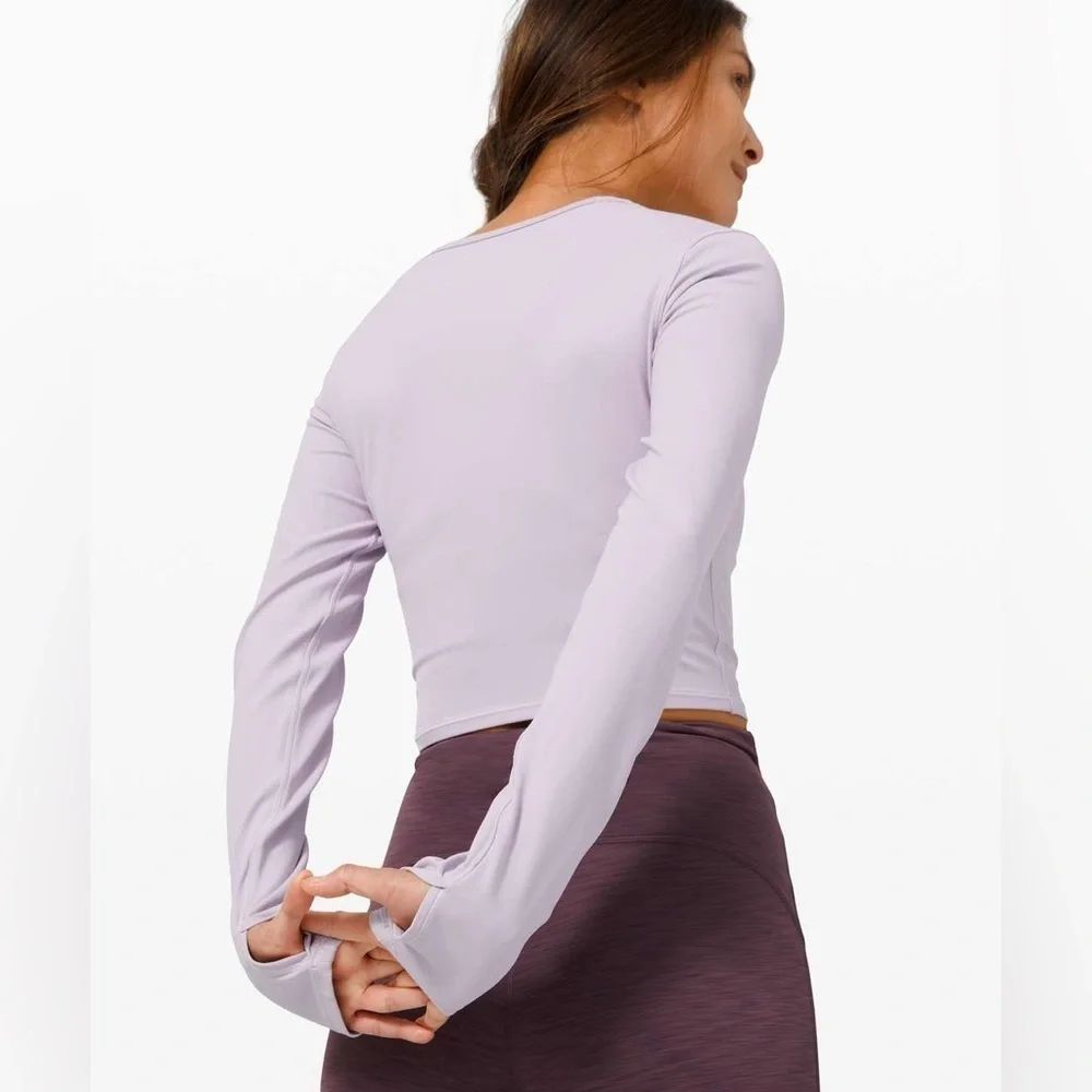 Lululemon Ever Elated Cropped Long Sleeve *Nulu in Stargaze Size 6